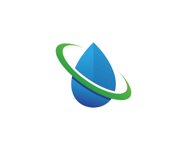 diseño del ejemplo del vector de la plantilla del logotipo de la gota del agua