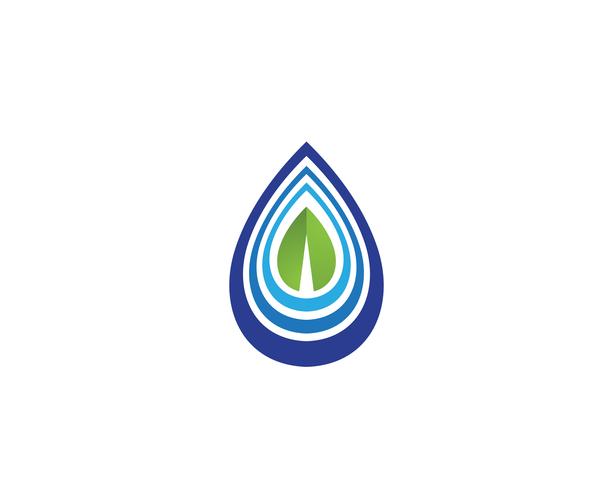 diseño del ejemplo del vector de la plantilla del logotipo de la gota del agua