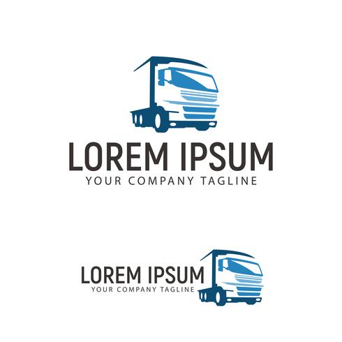 Transporte por carretera plantilla de concepto de diseño de logotipo vector