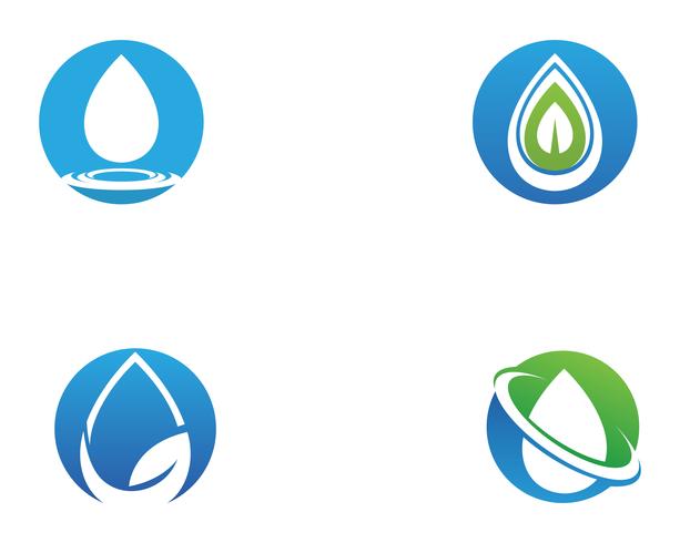 diseño del ejemplo del vector de la plantilla del logotipo de la gota del agua