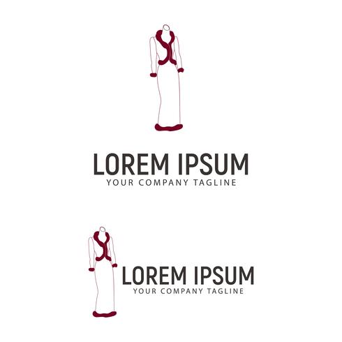 women fashion logo design concept template vector