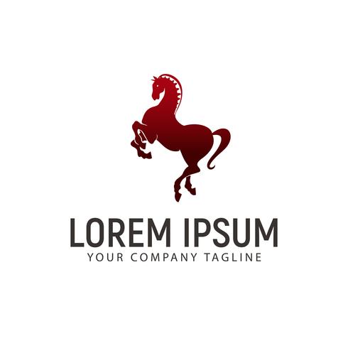 horse jump logo design concept template vector