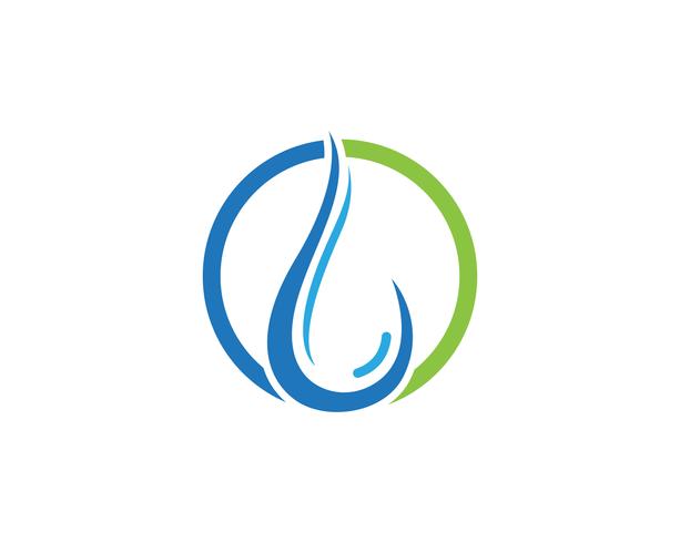 Diseño del ejemplo del vector de la plantilla del logotipo de la gota del agua - vector