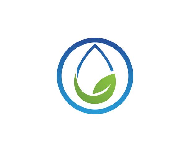 diseño del ejemplo del vector de la plantilla del logotipo de la gota del agua