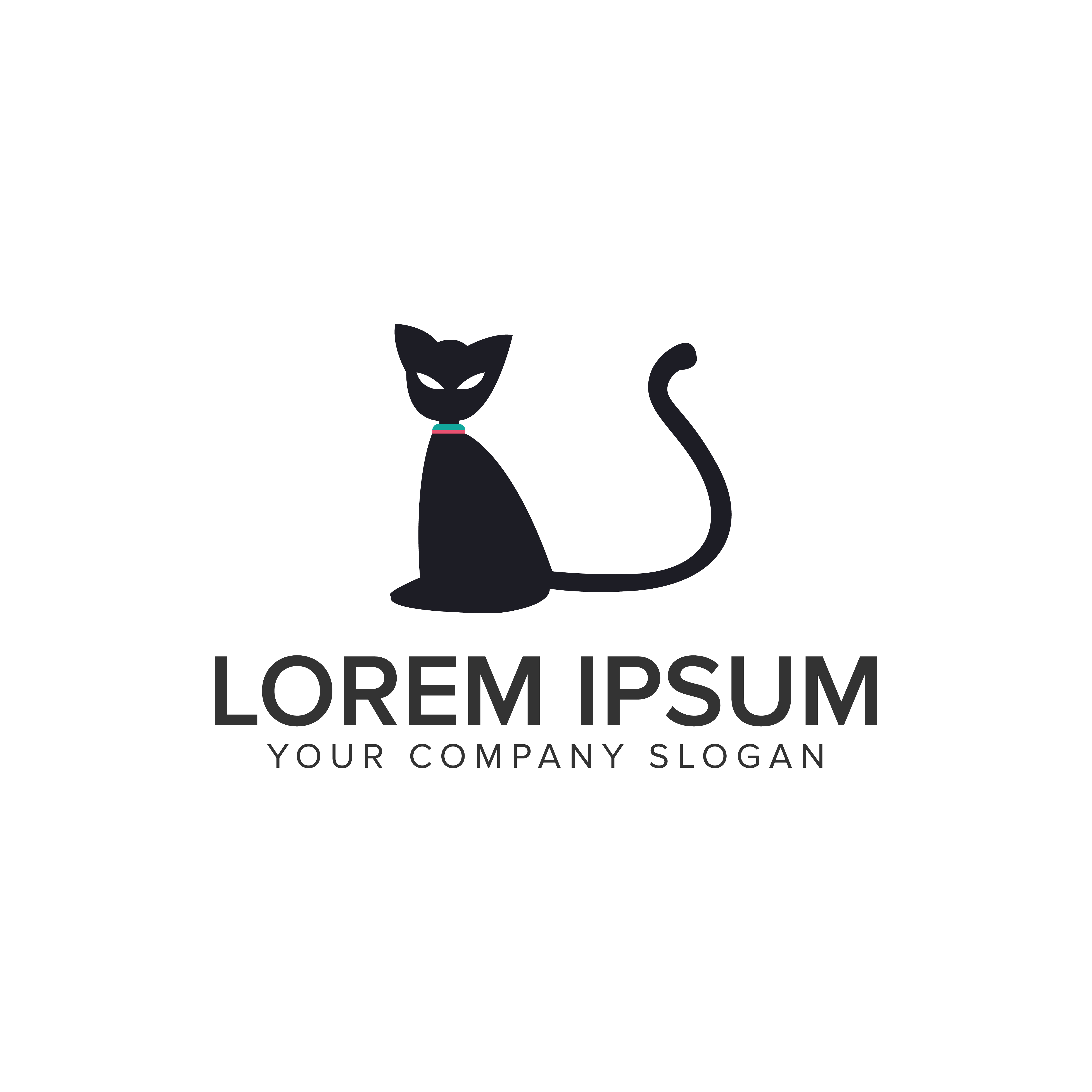 cat logo design concept template. fully editable vector 612098 Vector