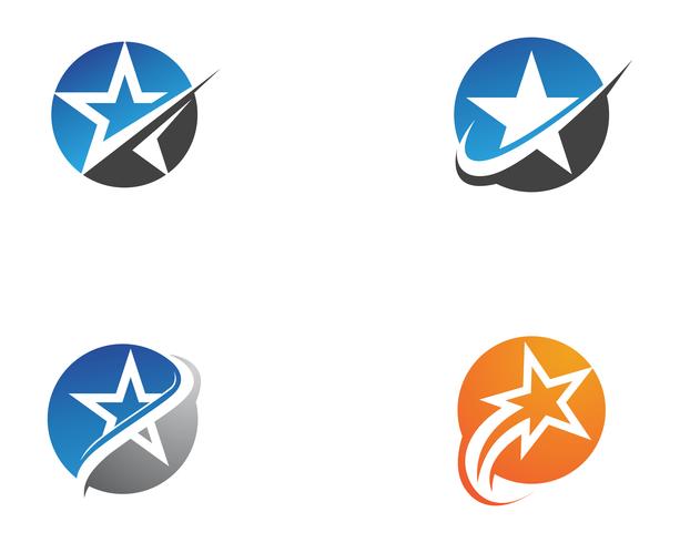 Diseño del ejemplo del icono del vector de la plantilla del logotipo de la estrella