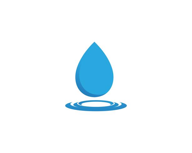 diseño del ejemplo del vector de la plantilla del logotipo de la gota del agua