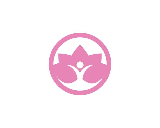 Lotus Flower Sign for Wellness, Spa and Yoga. Vector Illustration