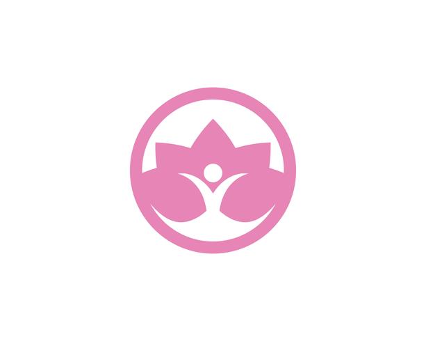 Lotus Flower Sign for Wellness, Spa and Yoga. Vector Illustration