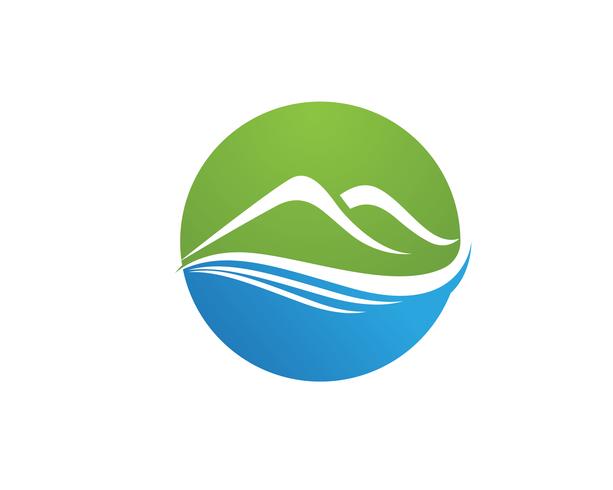 Logo de montaña negocio plantilla vector