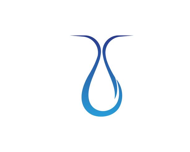 Diseño del ejemplo del vector de la plantilla del logotipo de la gota del agua - vector