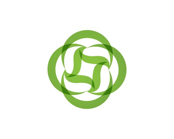 green leaf ecology nature element vector icon