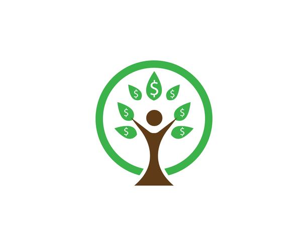 Plantilla de logotipo de vector de identidad de personas de árbol verde