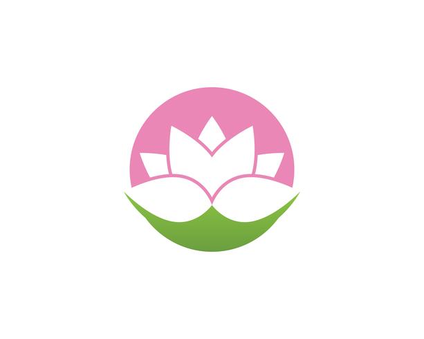 Lotus Flower Sign for Wellness, Spa and Yoga vector