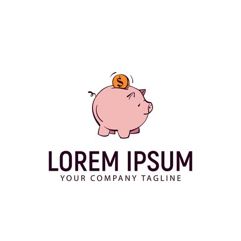 Finance Pig Logo Hand Drawn Design Concept Template Download