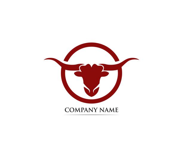 Bull horn logo and symbols template vector