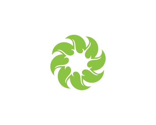 leaf green nature logo and symbol template vector