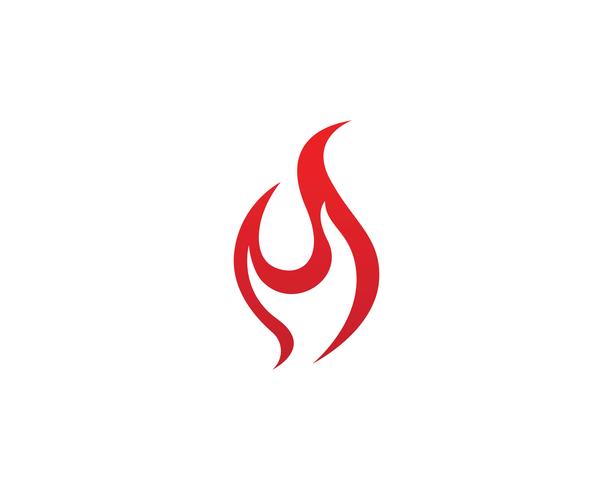 Icono de vector de plantilla de logotipo de llama de fuego Logotipo de petróleo, gas y energía