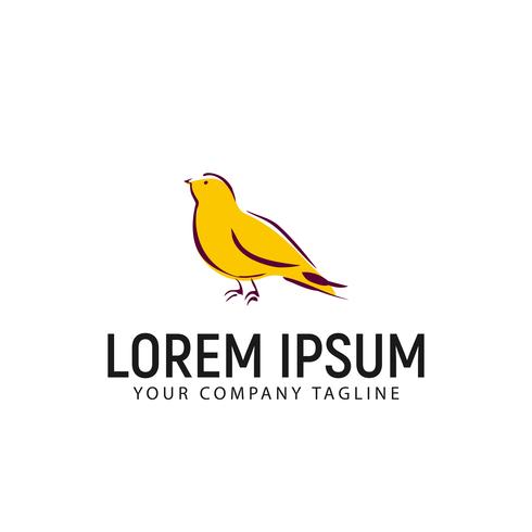 bird hand drawn logo design concept template vector