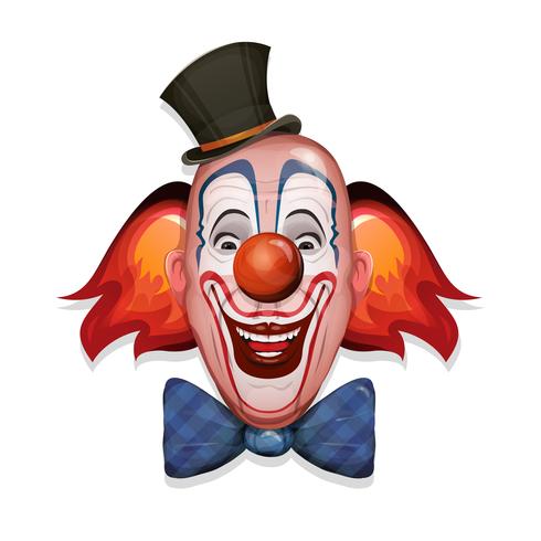 Cara de payaso de circo vector