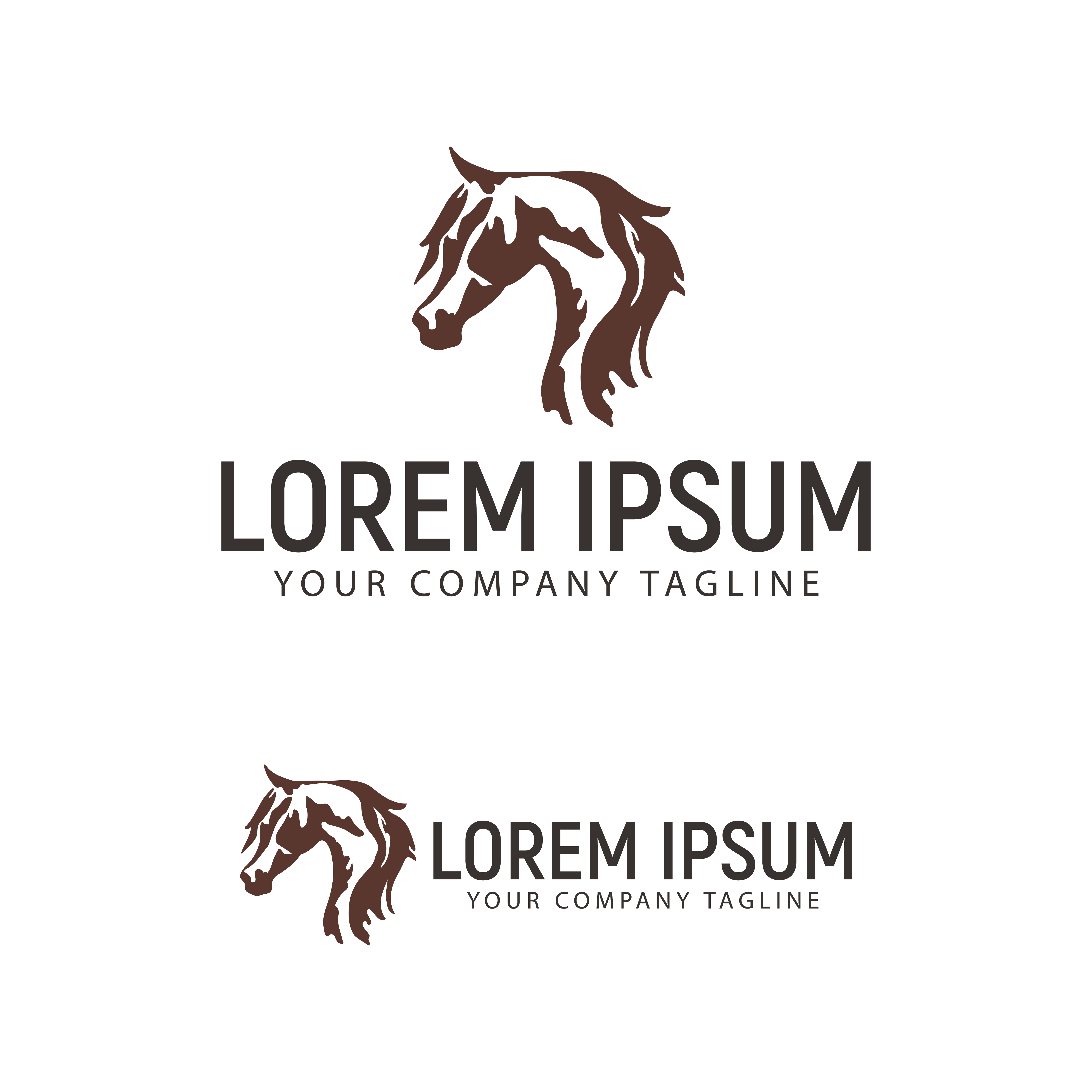 head horse logo. vintage design concept template 612495 Vector Art at ...