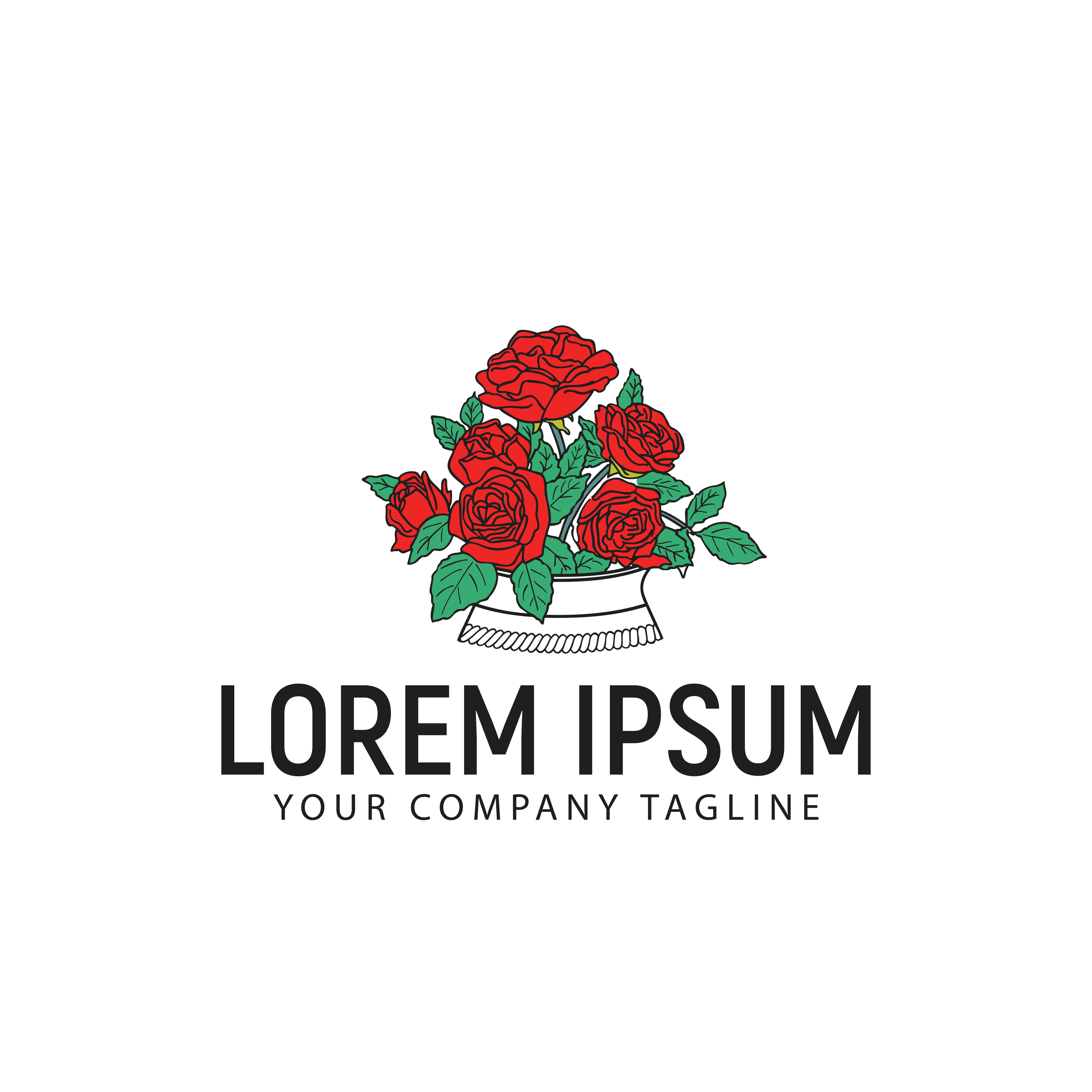 roses logo design concept template 612500 Vector Art at Vecteezy