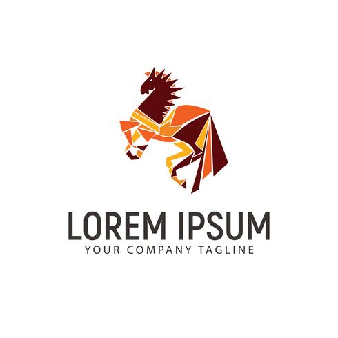 head horse logo. design concept template vector