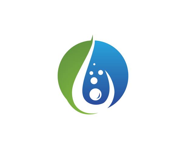 Diseño del ejemplo del vector de la plantilla del logotipo de la gota del agua - vector