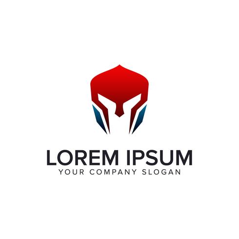spartan mask logo design concept template. fully editable vector