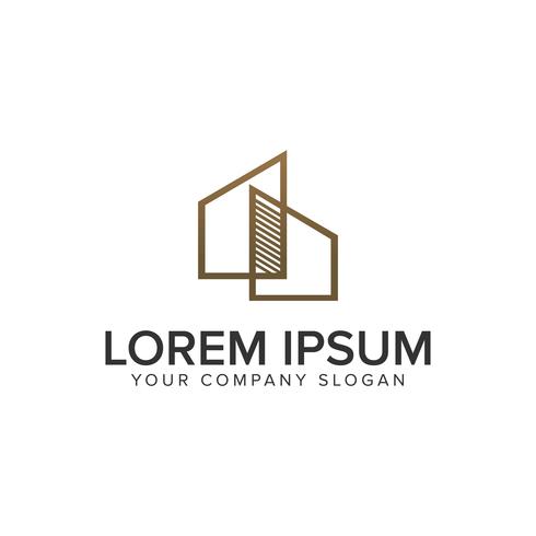 Plantilla de concepto de diseño de logotipo minimalista inmobiliaria. vector