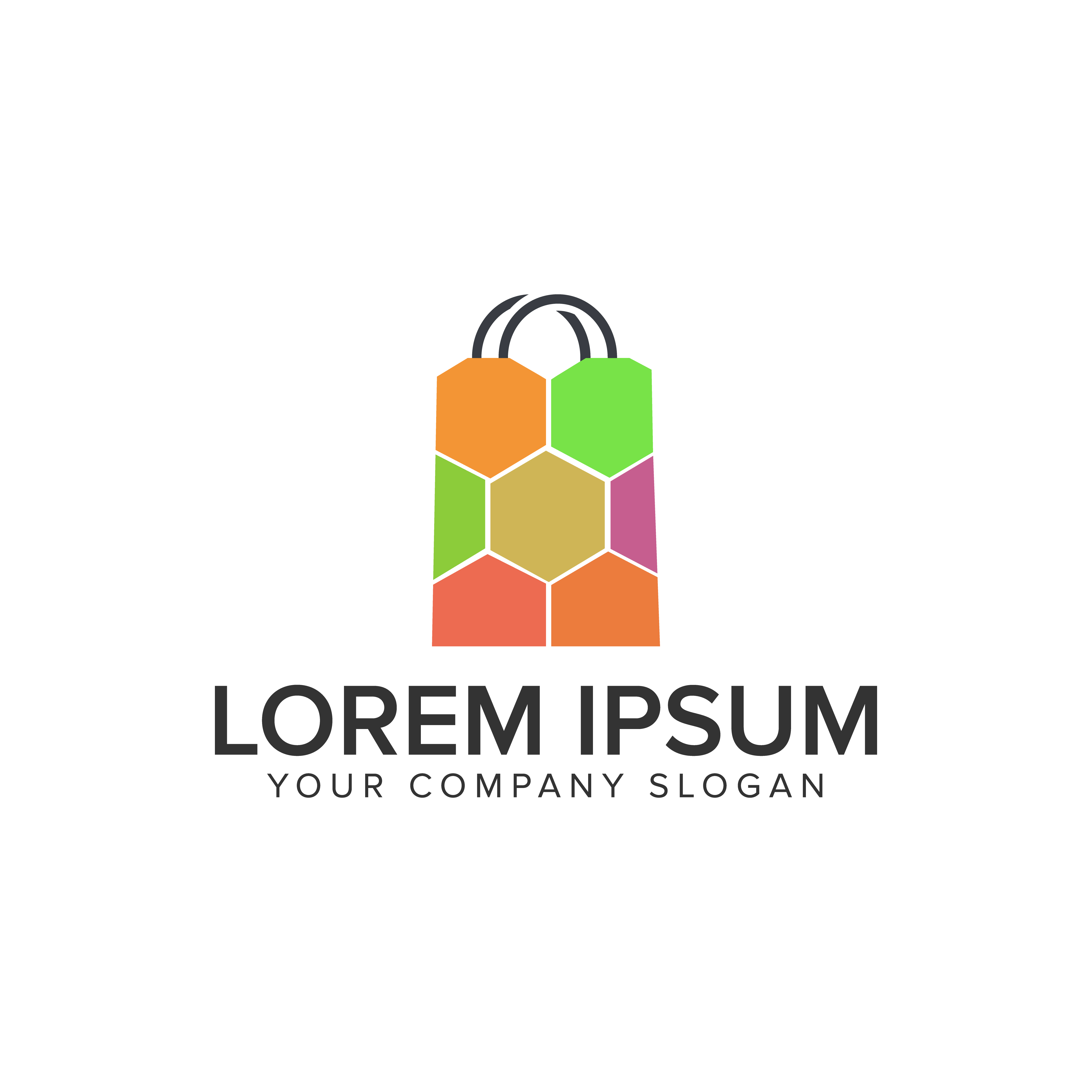 shopping bag logo design concept template. fully editable vector 613008