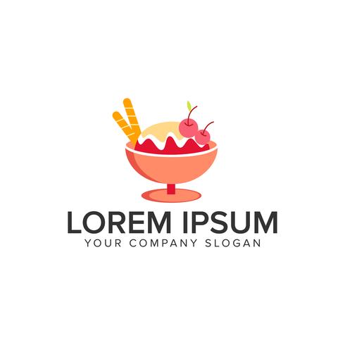 Ice cream logo design concept template. vector