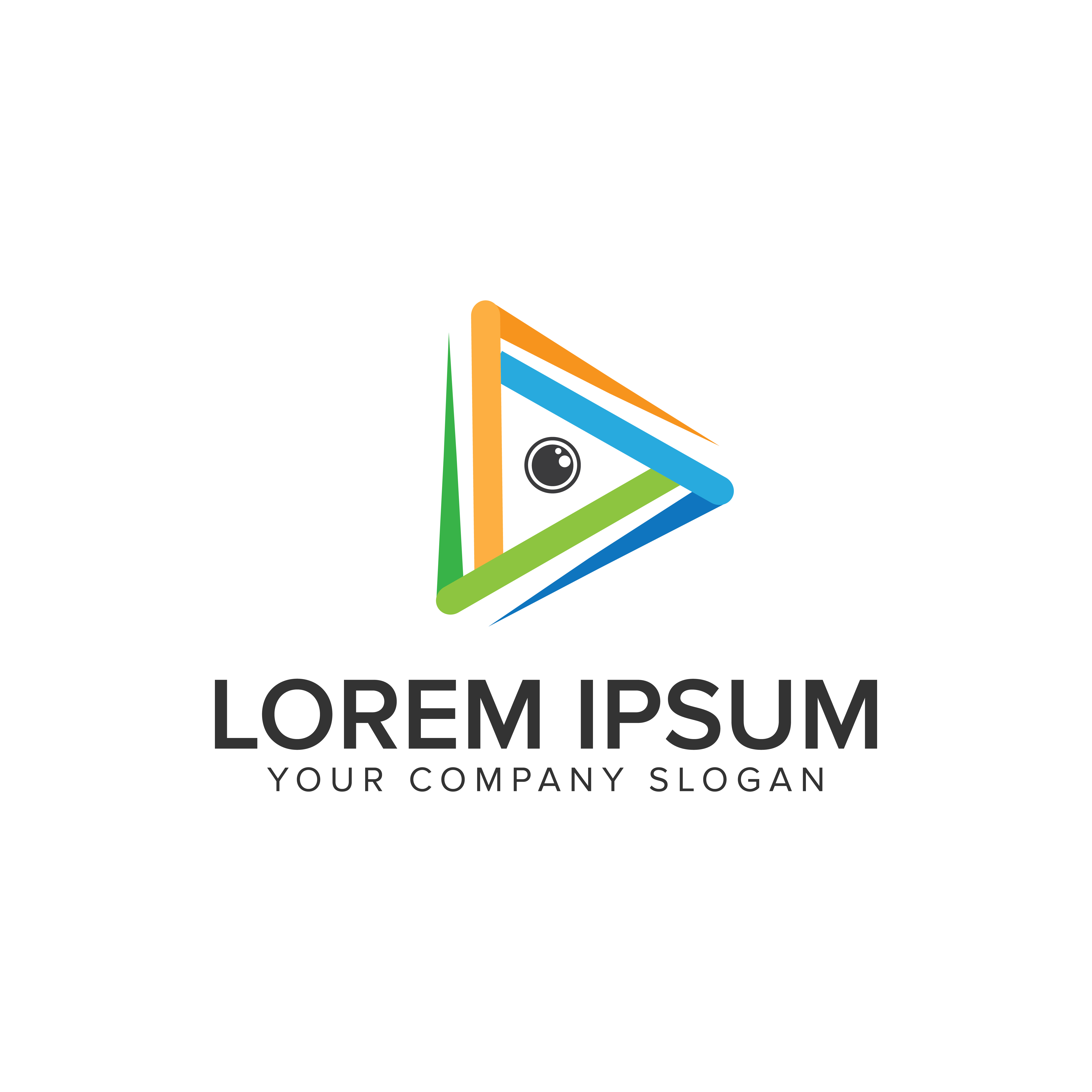 Camera lens media Logo design concept template. - Download ...