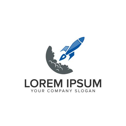 launch rocket logo vector