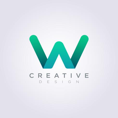 Vector Logo Design Icons Symbols Letter W A Color Green Download Free Vectors Clipart Graphics Vector Art