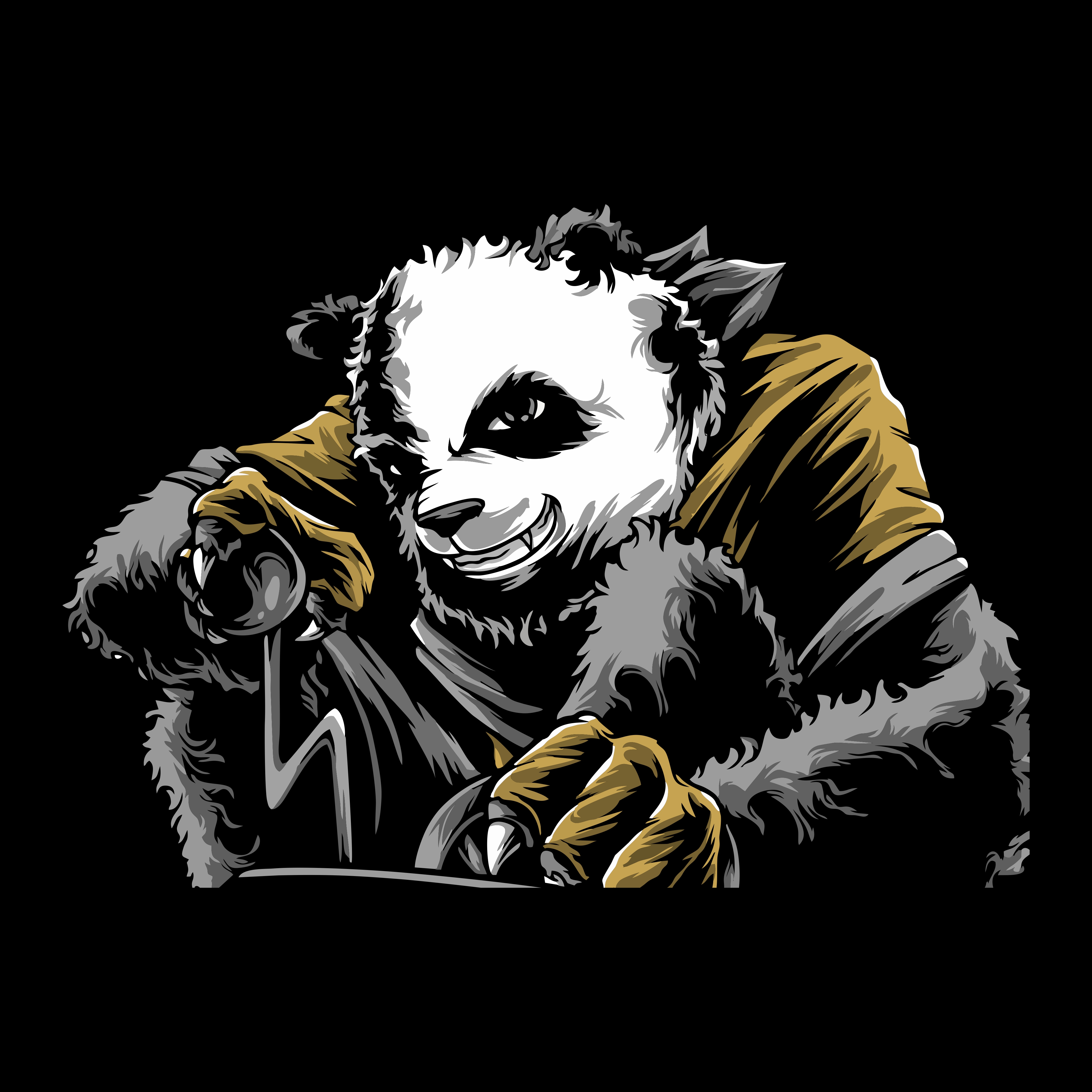 angry panda hand drawing vector 613381 Vector Art at Vecteezy