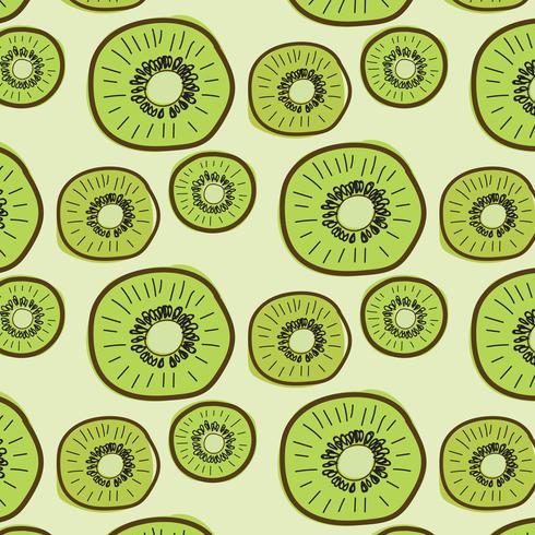 Fondo del modelo de la fruta de kiwi. Ilustracion vectorial vector