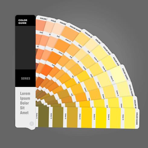 Illustration of color palette guide for print, guide book for designer, photographer and artists  vector