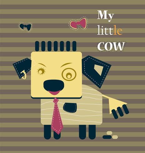 My little cute calf funny business concept vector