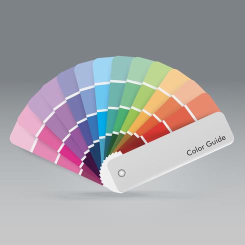 Illustration of color palette guide for print guide book for