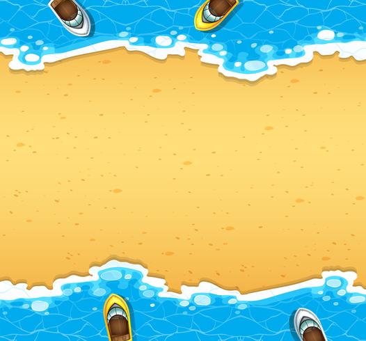 Aerial view of beach vector