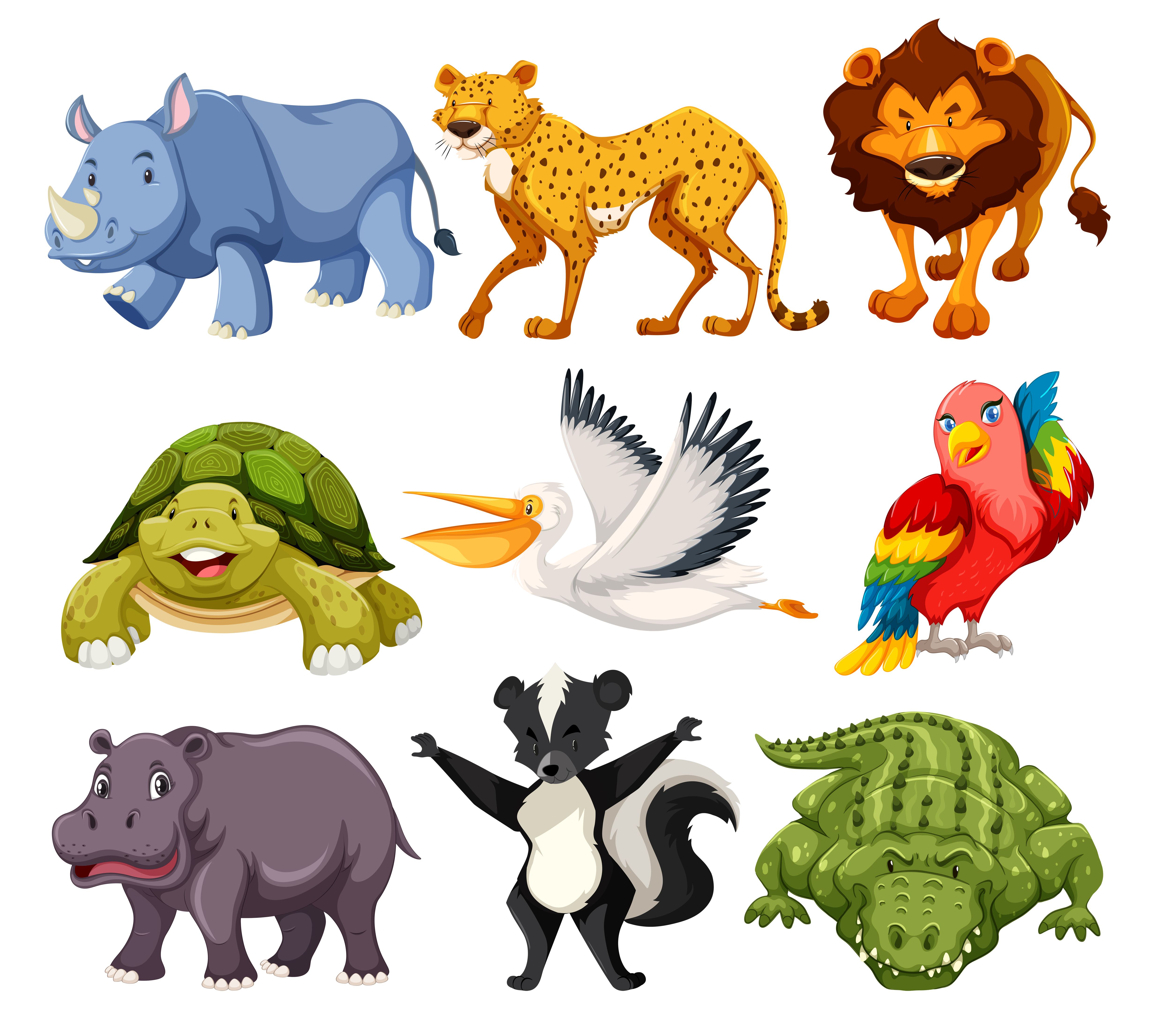 set of animals  pack 613952 Vector Art at Vecteezy 