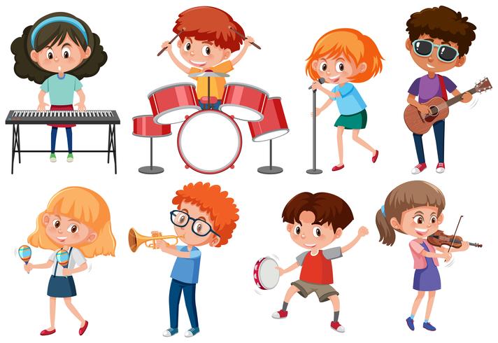 Set of musician character vector