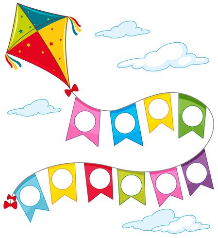 A kite on sky vector