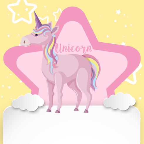 A Cute Colourful Unicorn Background vector