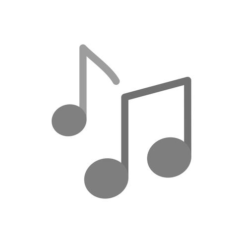 Vector icono de notas musicales