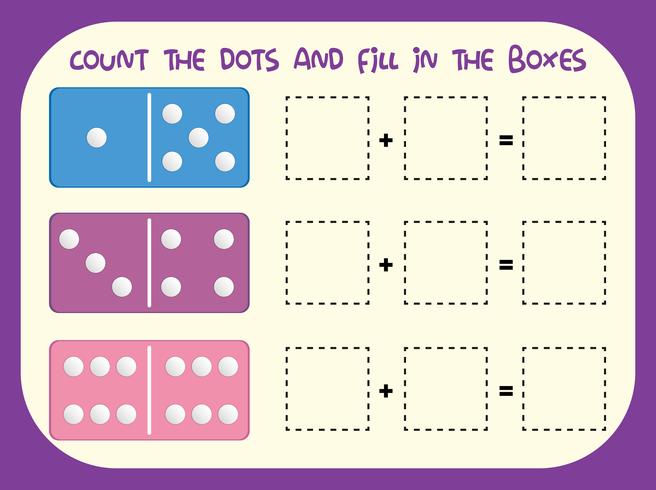 Count the dots worksheet vector