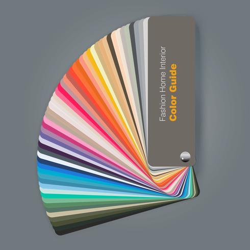 Illustration of color palette guide for fashion interior designer vector