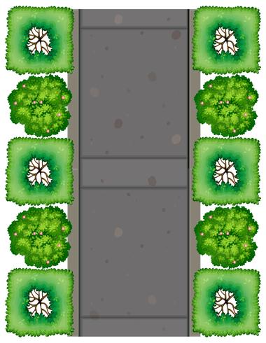 A aerial view of road vector