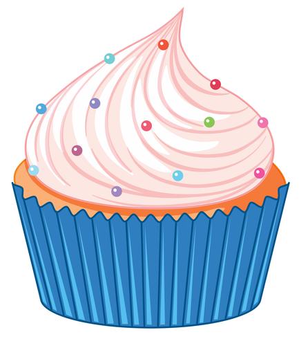 A cupcake on white background vector